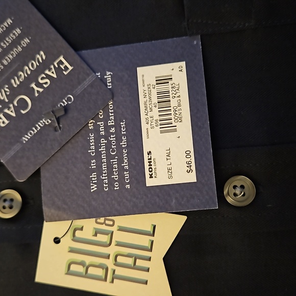 Big & Tall men long sleeve shirt NWT - Picture 3 of 6